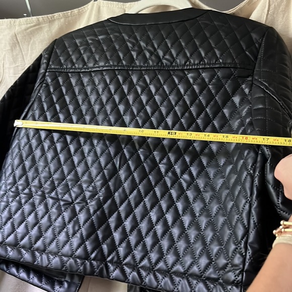 Zara Quilted Faux Leather Jacket NWT size small - Picture 8 of 11